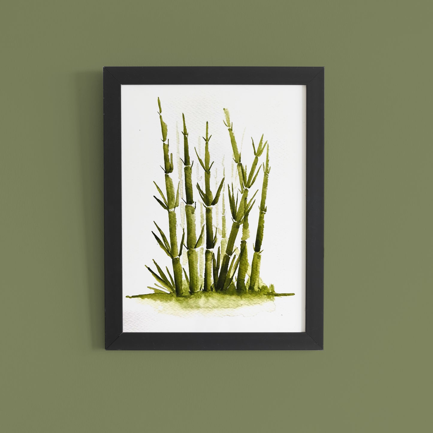 Bamboo Serenity – Hand-painted Watercolour Wall Art