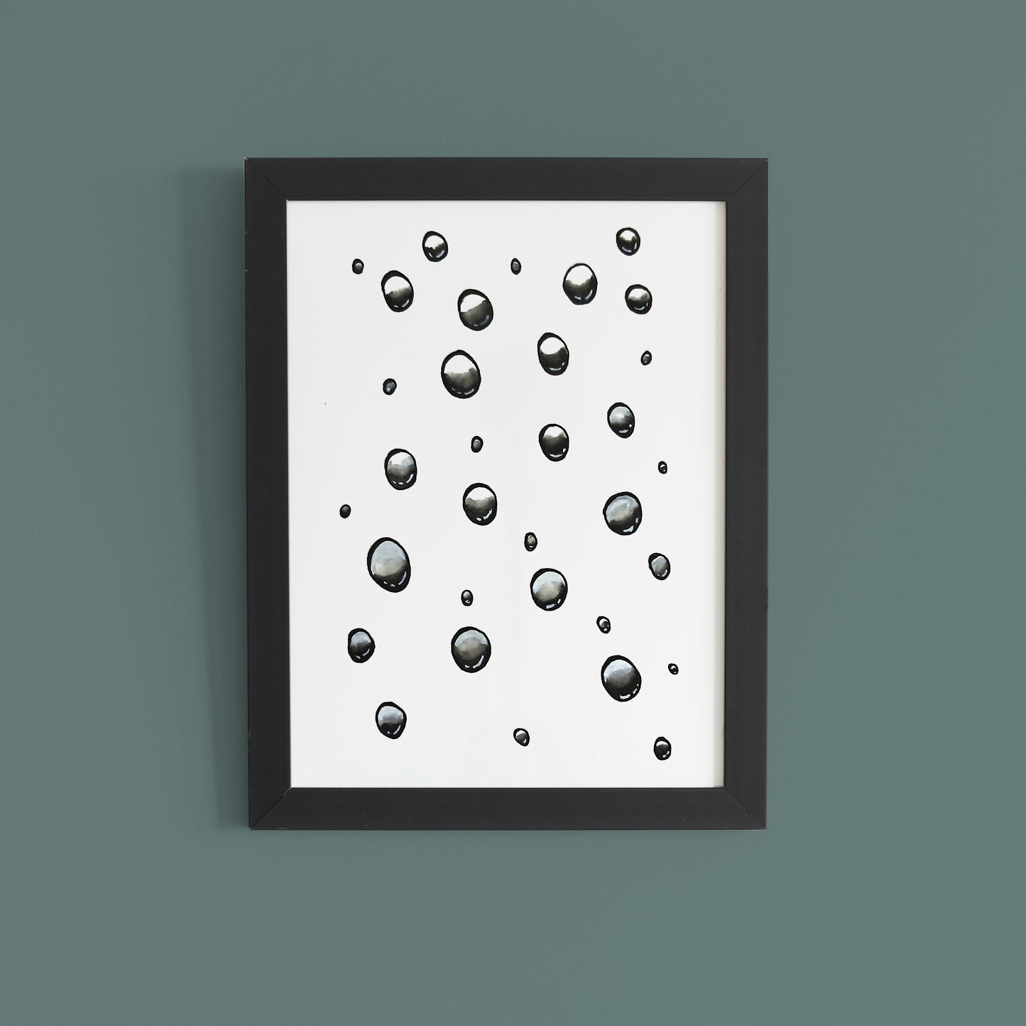 Raindrop Symphony: Minimalist Abstract Watercolor Art