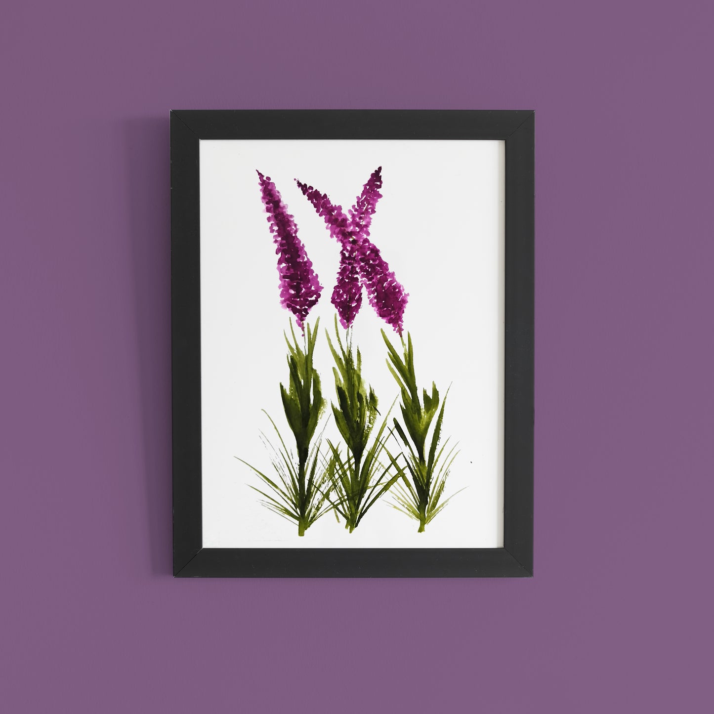 Purple Blossom: Botanical Watercolor Wall Art
