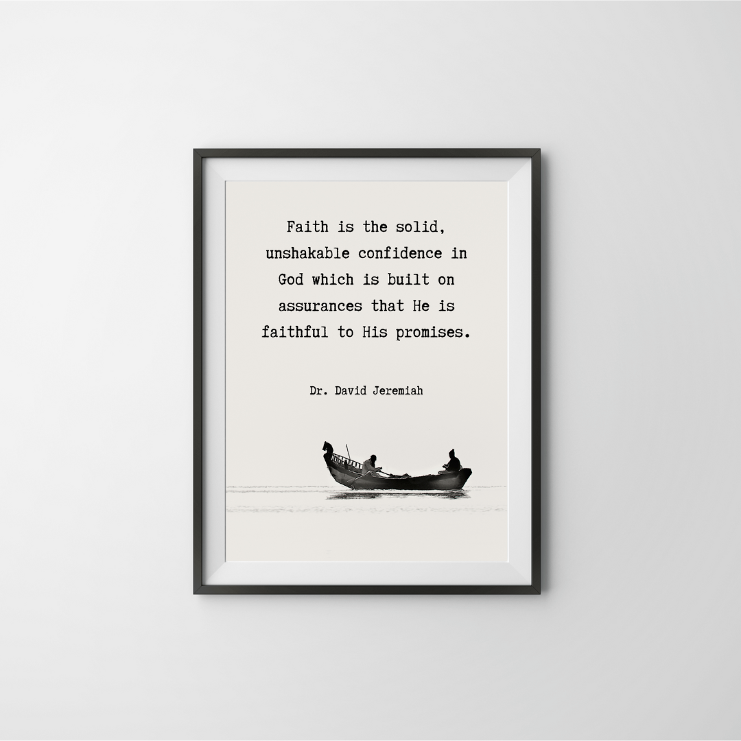 Faith Inspirational Prayer Quote Frame – Minimalist Wall Decor