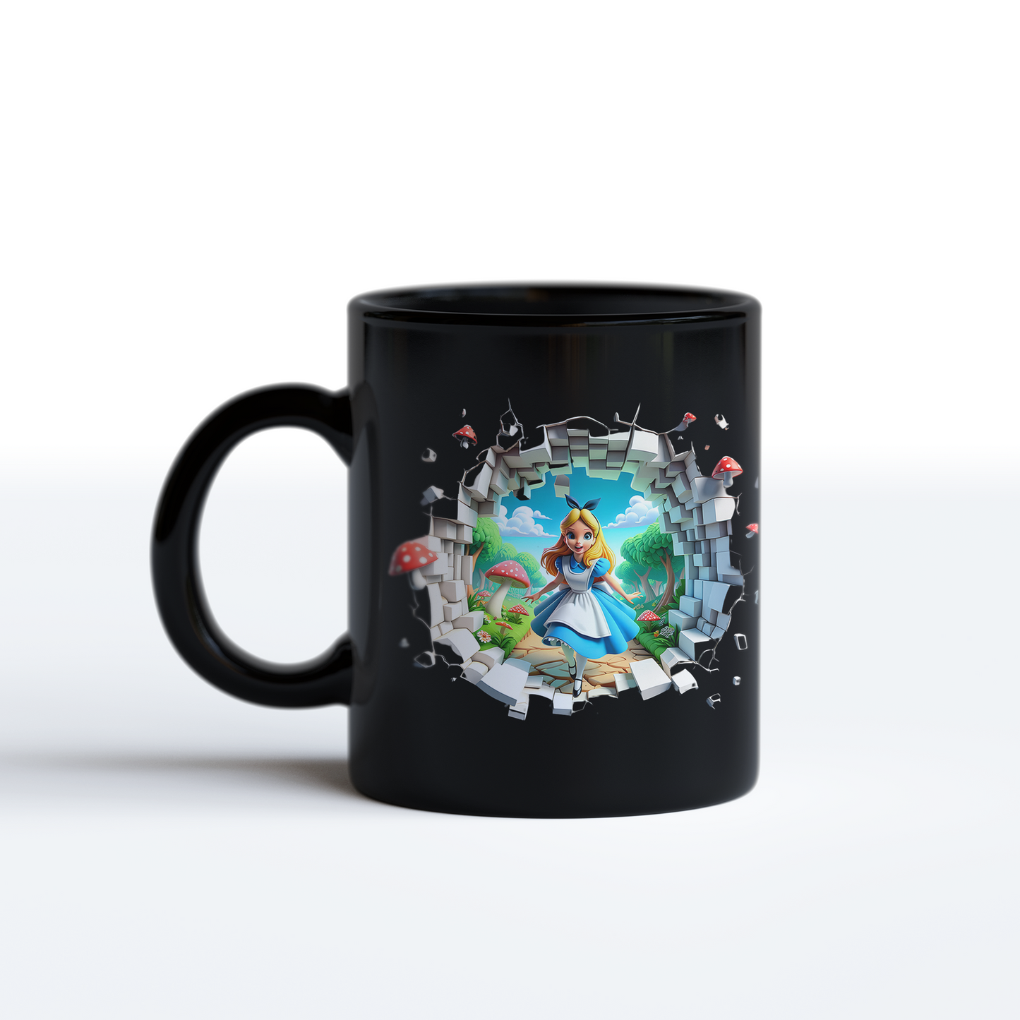 3D Alice in Wonderland Fantasy Mug – Whimsical Coffee Mug