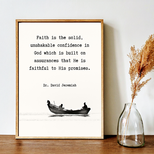 Faith Inspirational Prayer Quote Frame – Minimalist Wall Decor