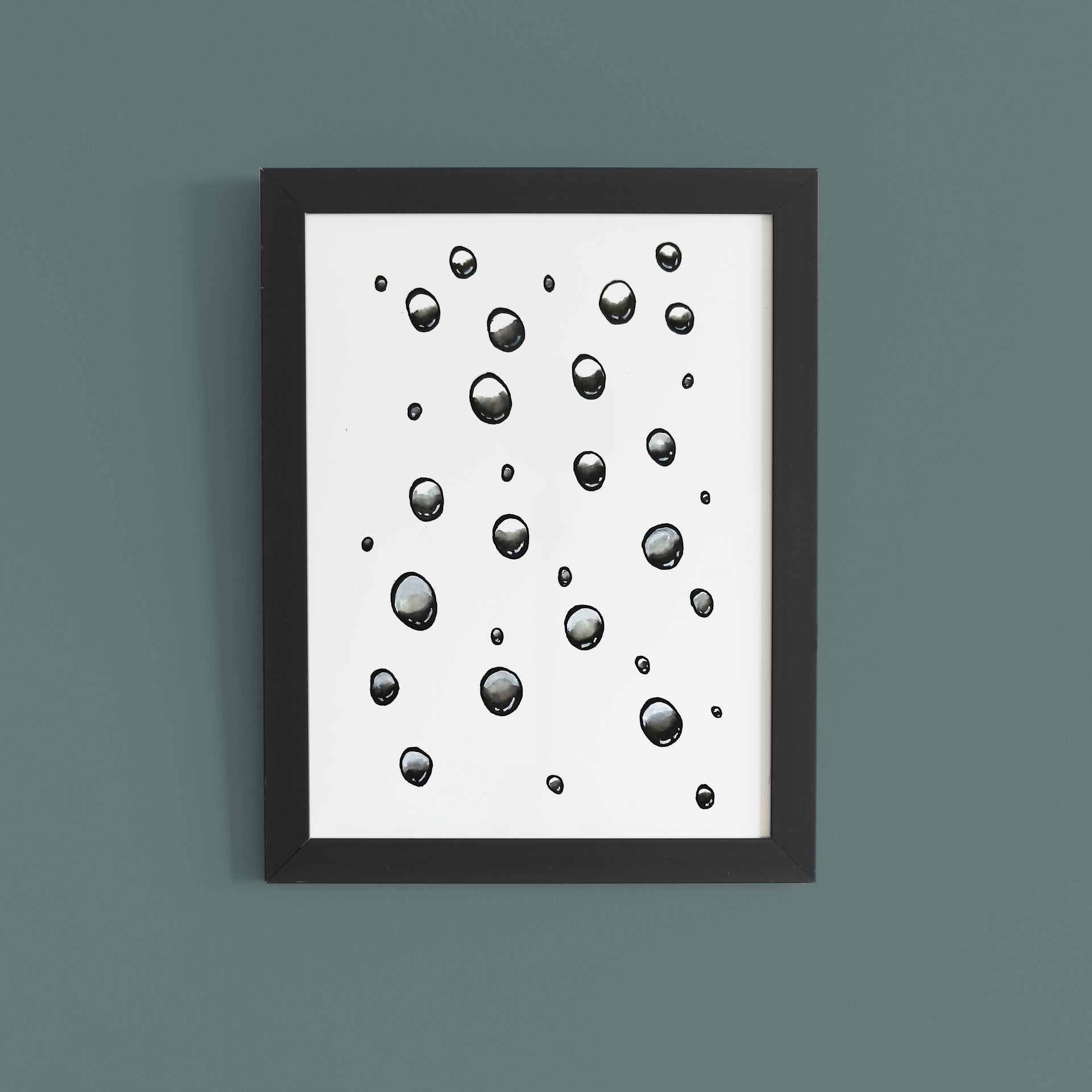 Raindrop Symphony: Minimalist Abstract Watercolor Art