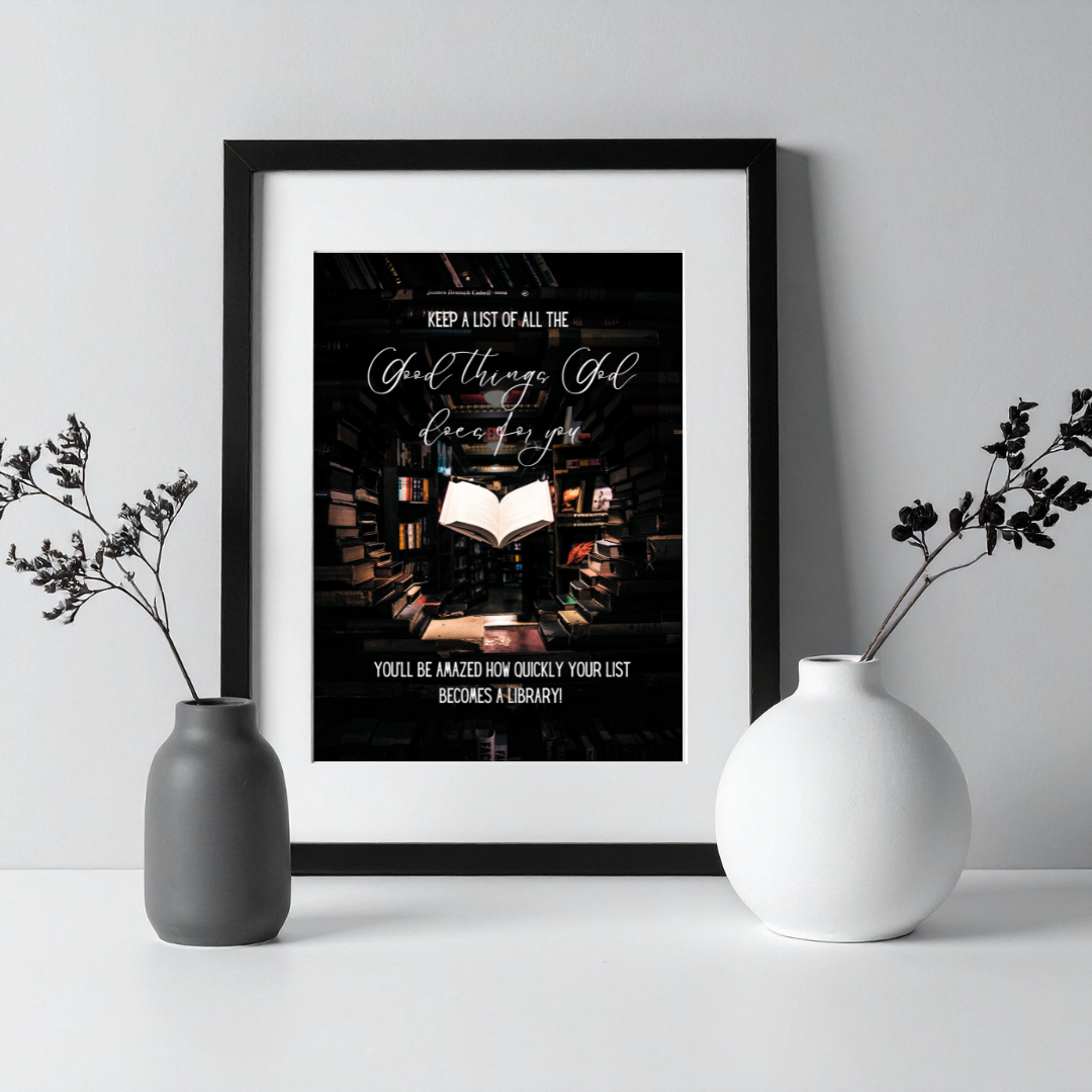 Good Things God Does for You Inspirational Quote Frame – Minimalist Wall Decor