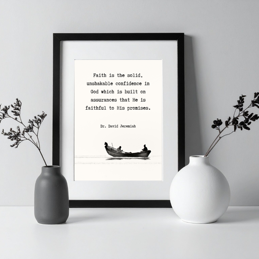 Faith Inspirational Prayer Quote Frame – Minimalist Wall Decor