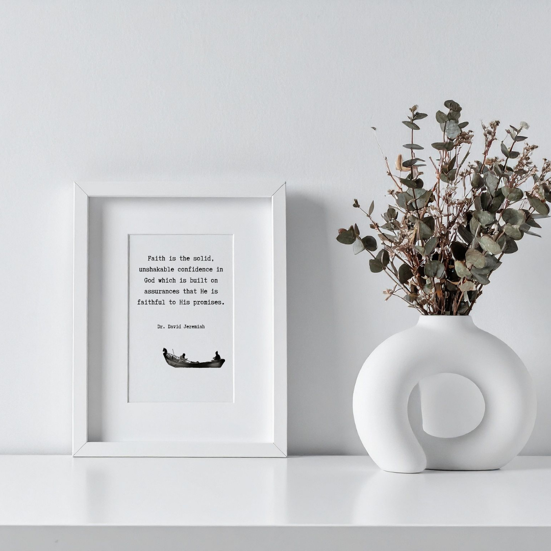 Faith Inspirational Prayer Quote Frame – Minimalist Wall Decor