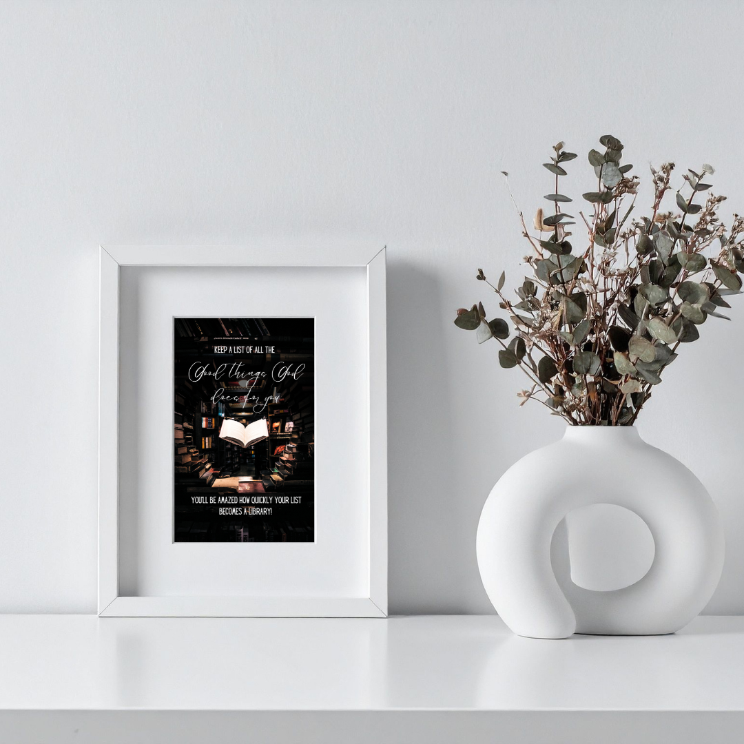 Good Things God Does for You Inspirational Quote Frame – Minimalist Wall Decor
