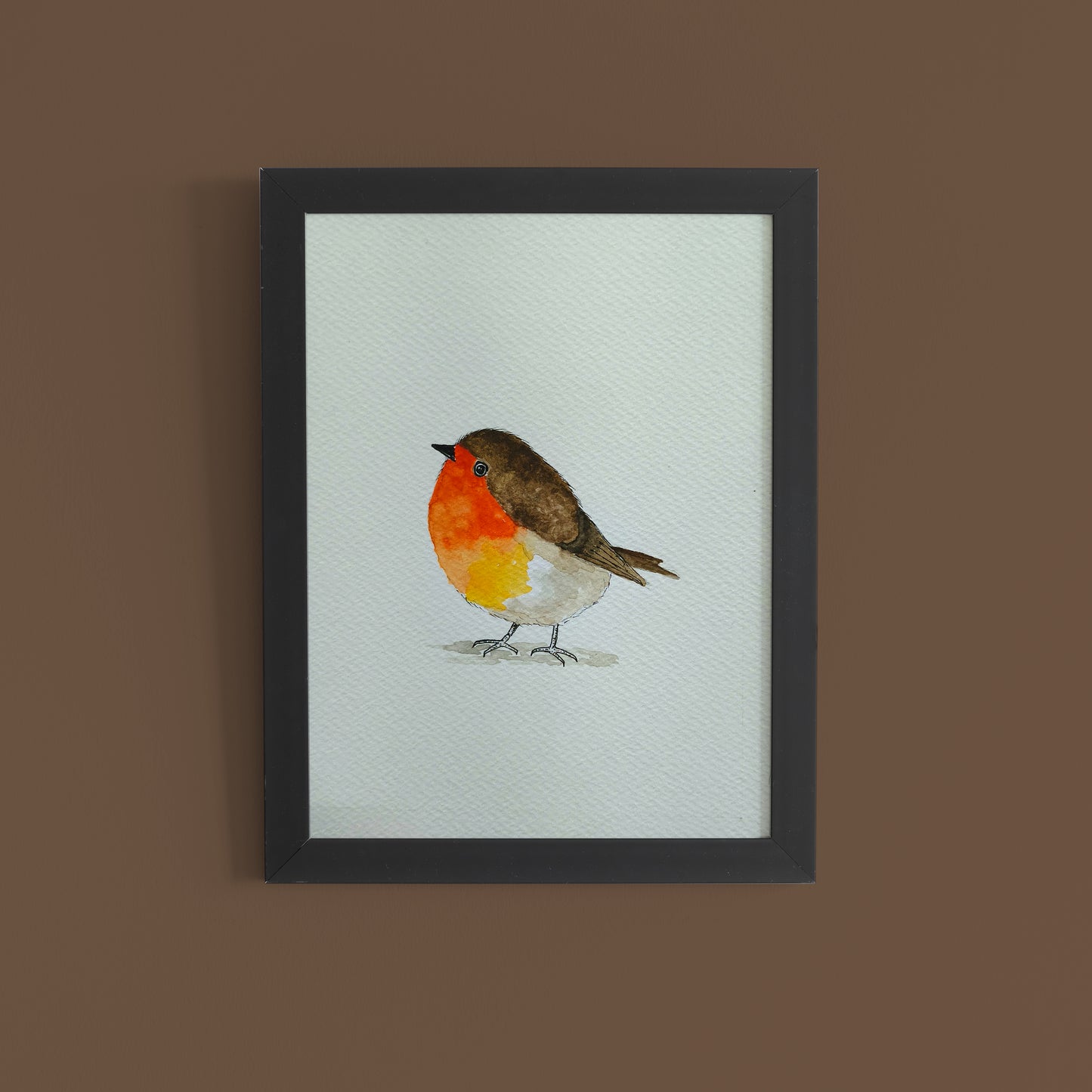 Cheerful Robin: Watercolor Bird Wall Art