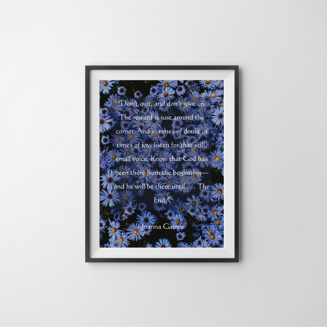 Don’t Quit – Joanna Gaines Inspirational Frame – Minimalist Wall Decor