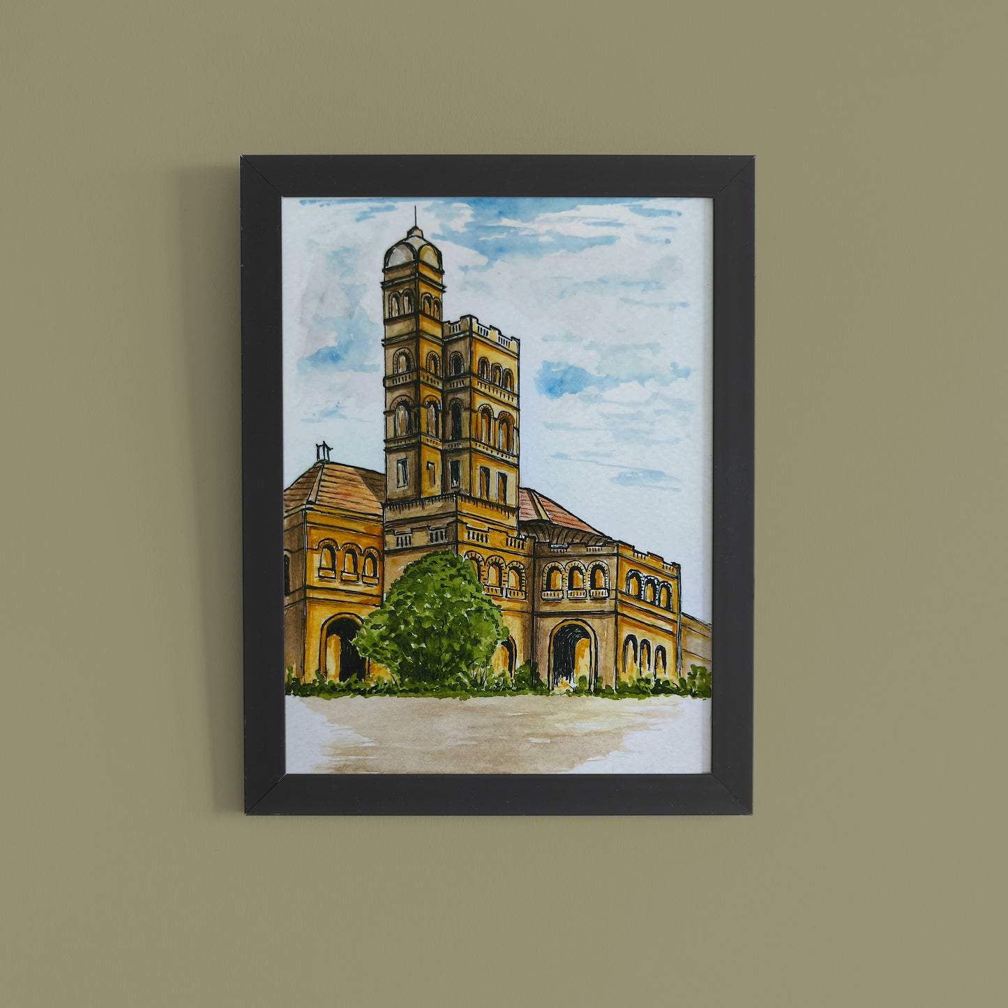 Heritage Castle – Hand-painted Watercolour Wall Art