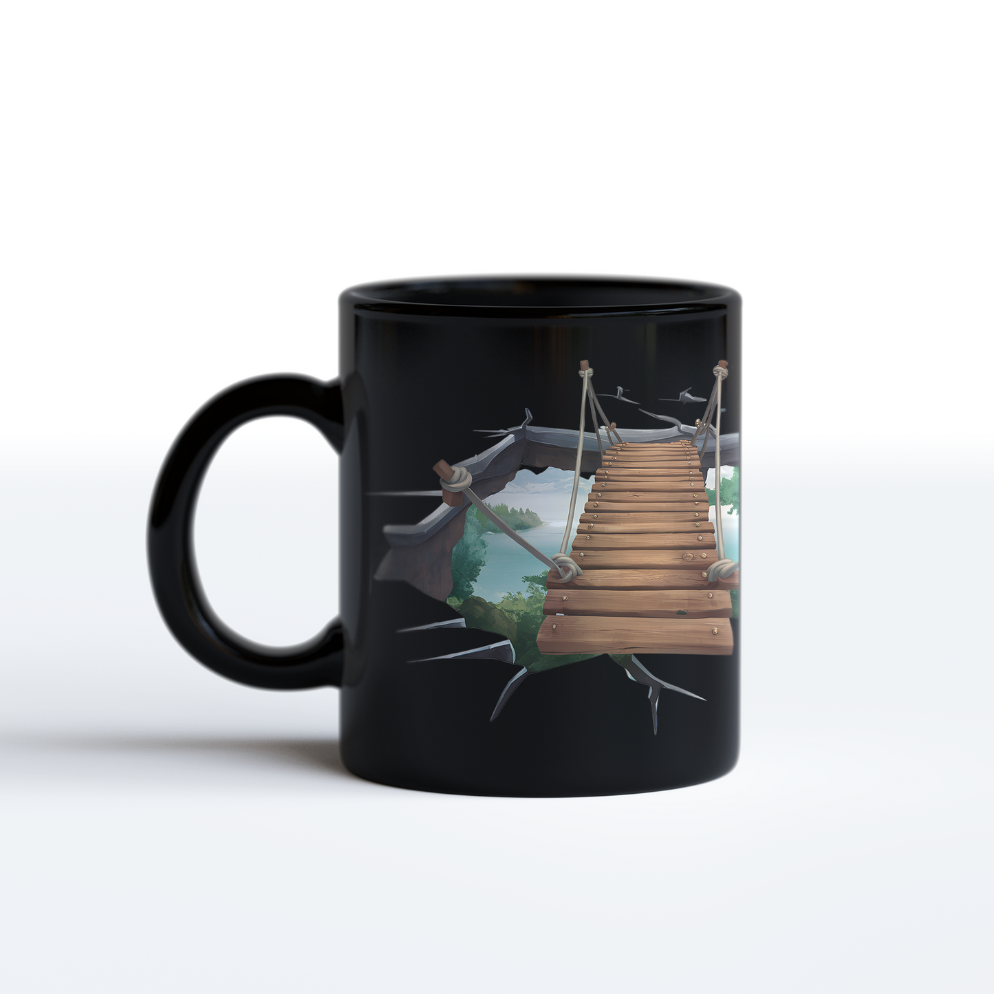 3D Suspension Bridge Mug – Realistic Adventure Bridge Coffee Mug