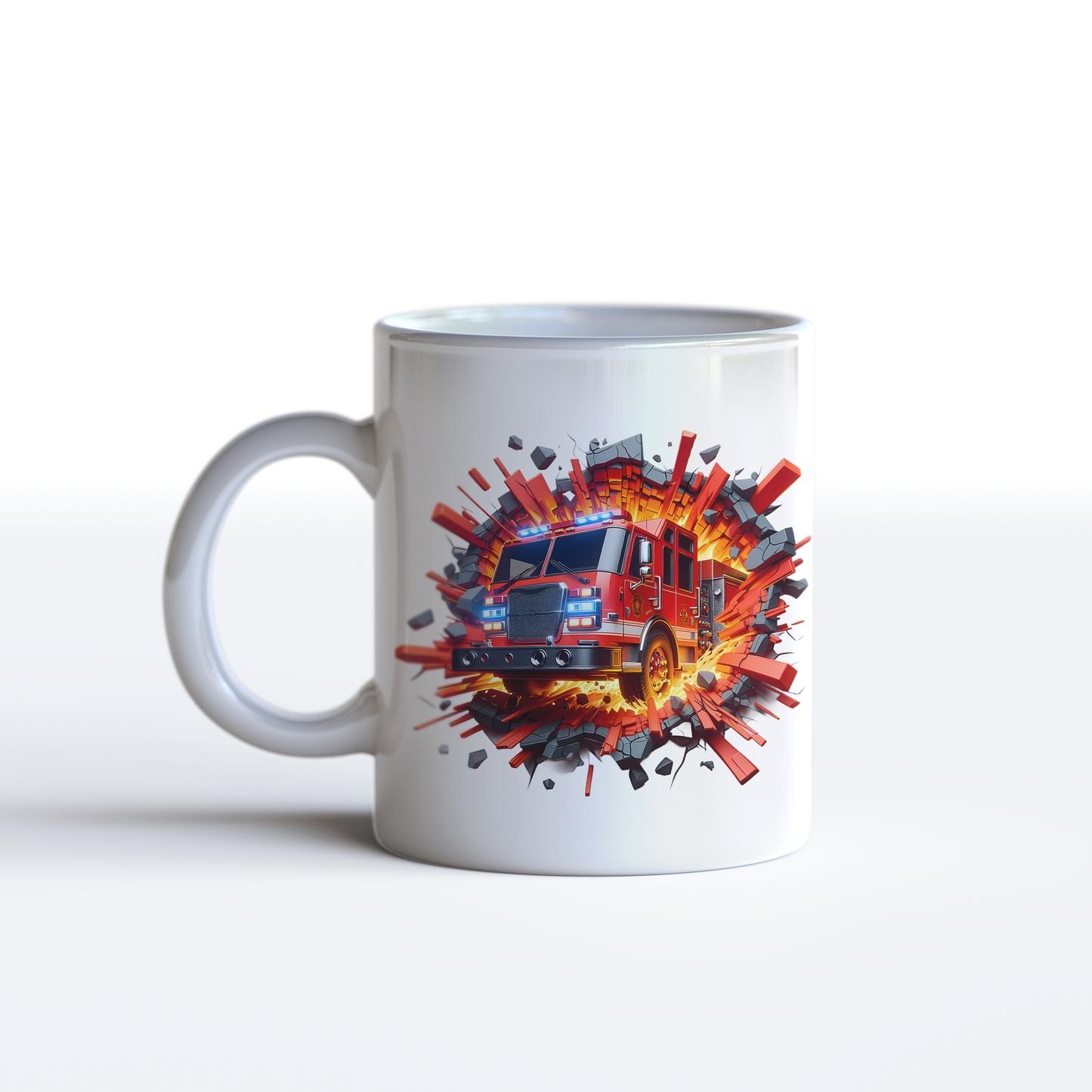 3D Fire Truck Mug – Bold Emergency Vehicle Coffee Mug